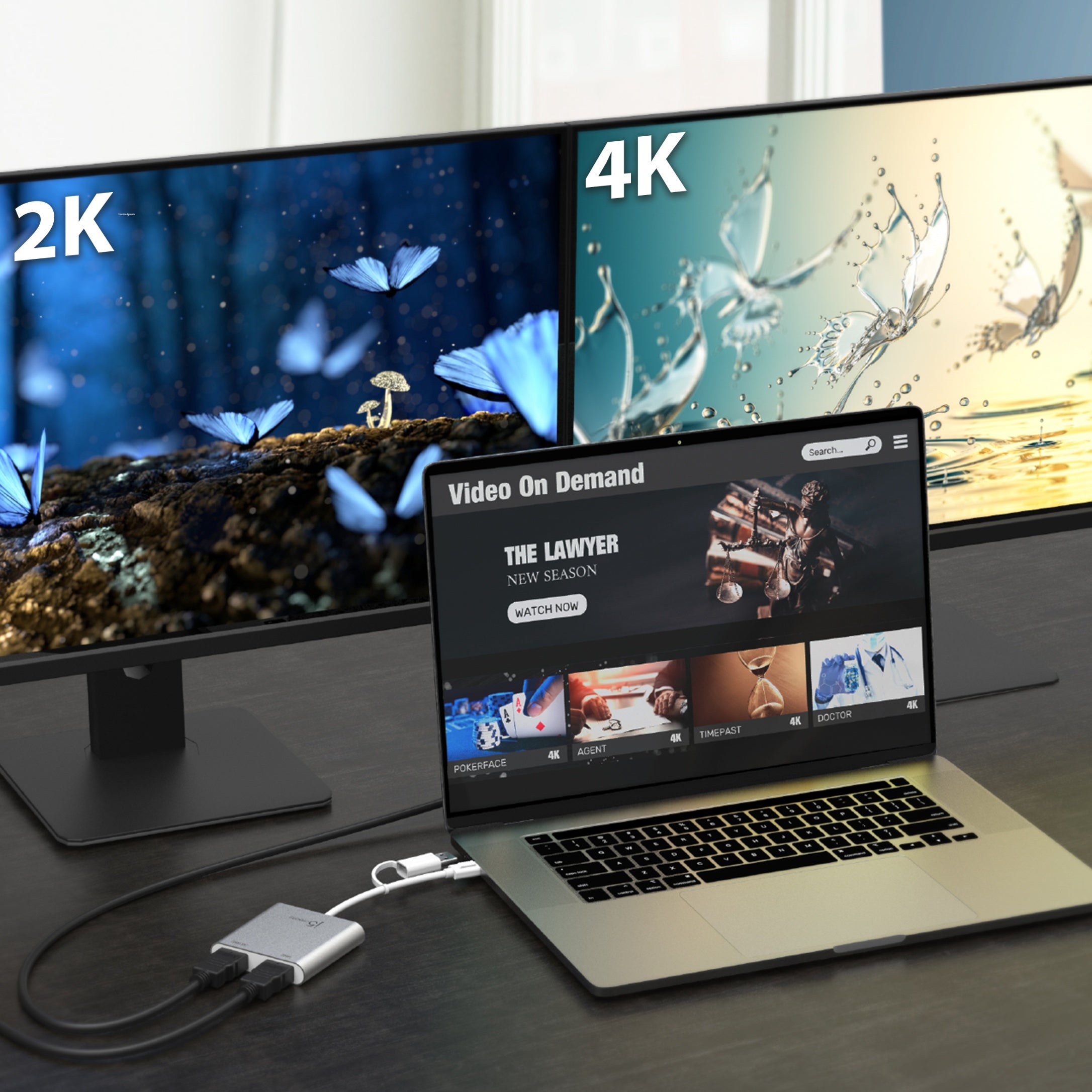 USB-C® to Dual HDMI™ Multi-Monitor Adapter – j5create Europe