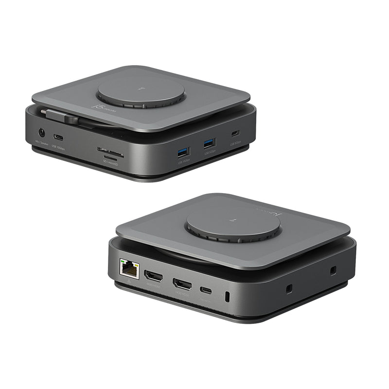 USB-C-dockningsstation® Dubbel 4K HDMI™ med 140W GaN PD 3.1 strömadapter