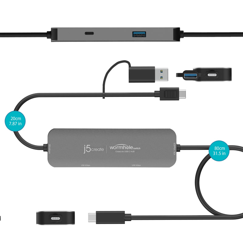 Wormhole Switch™ CrossLink USB-C® HUB