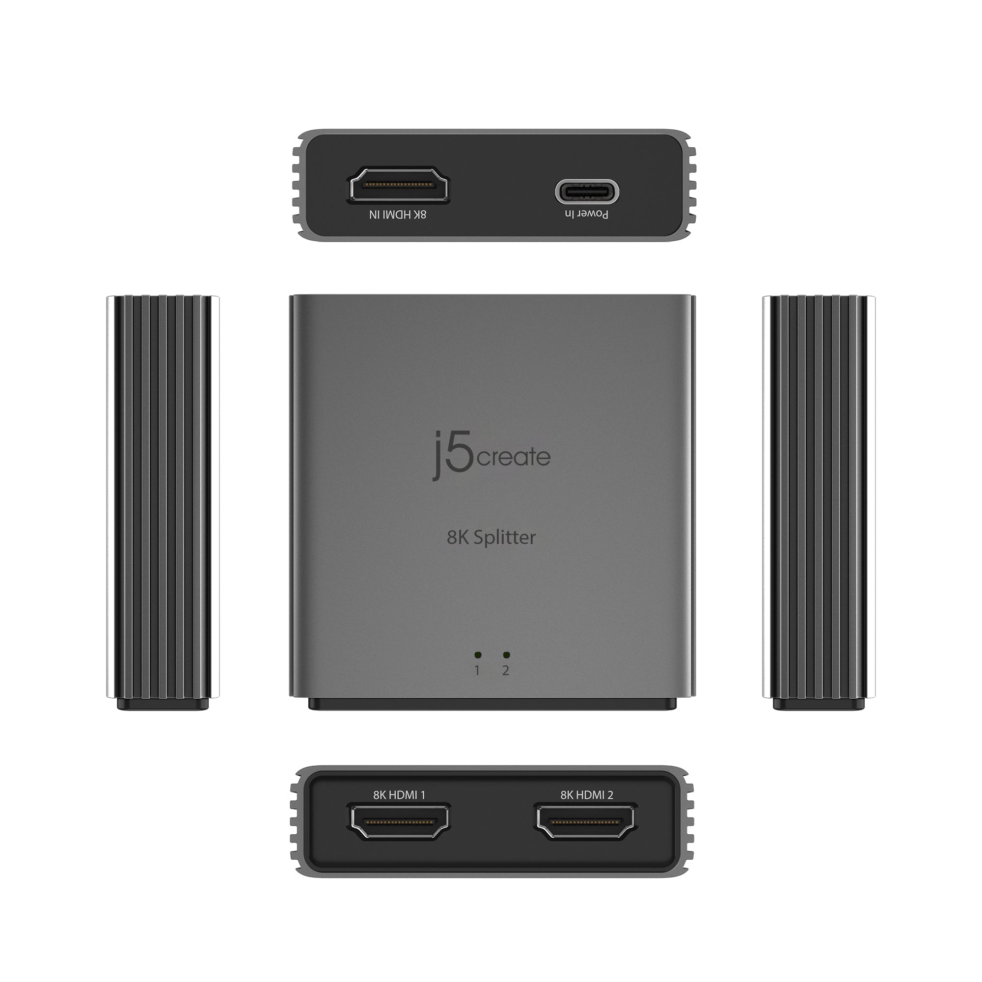 8K HDMI™ 2.1 2-Way Splitter – j5create Europe