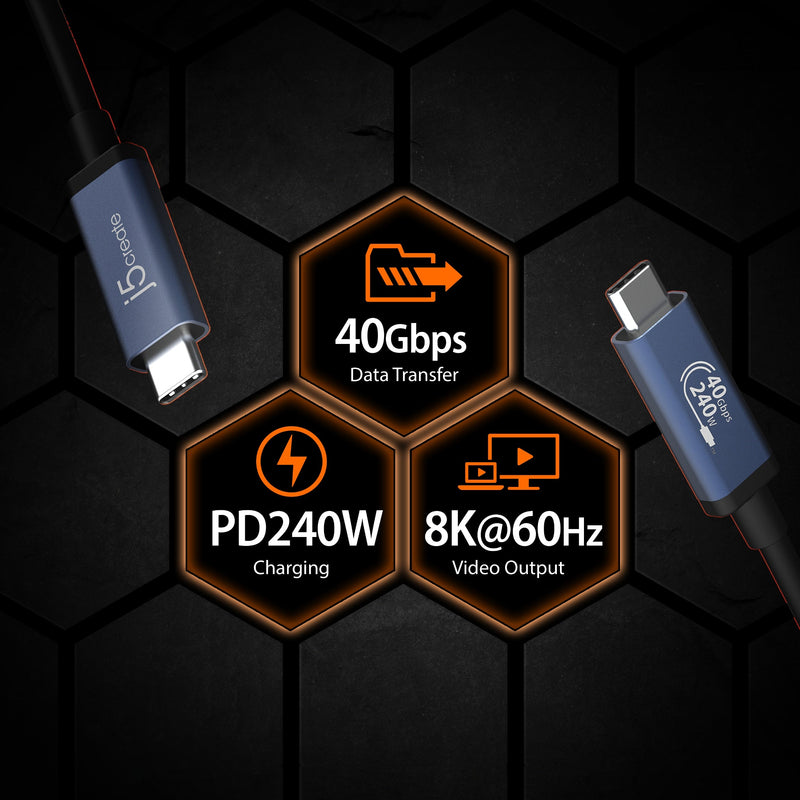 USB 40Gbps 240W USB Type-C® Cable