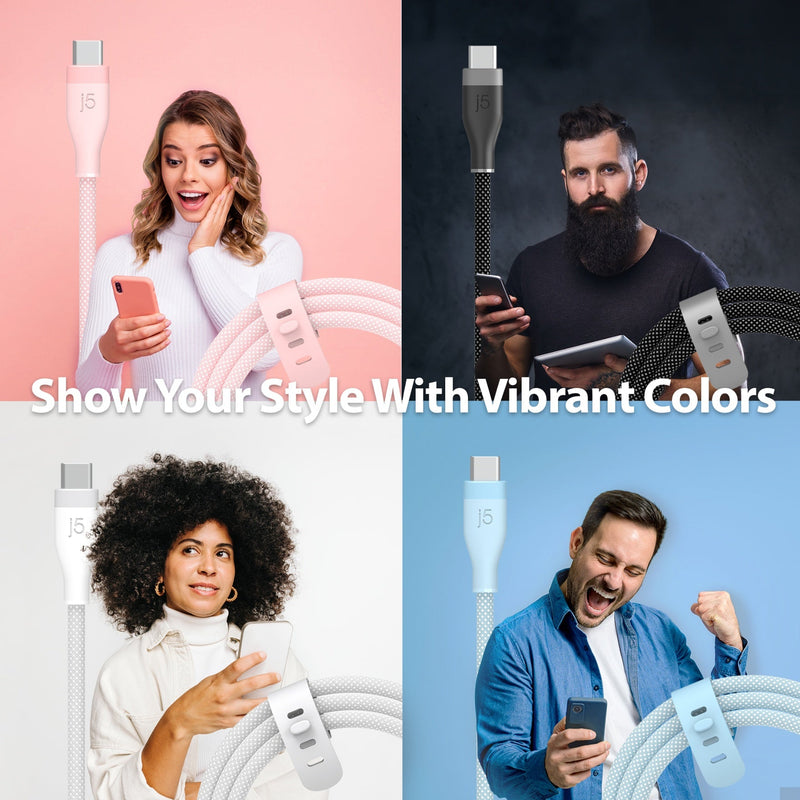 USB-C® 60W Ultra Soft Double-Braided Fast Charging Cable