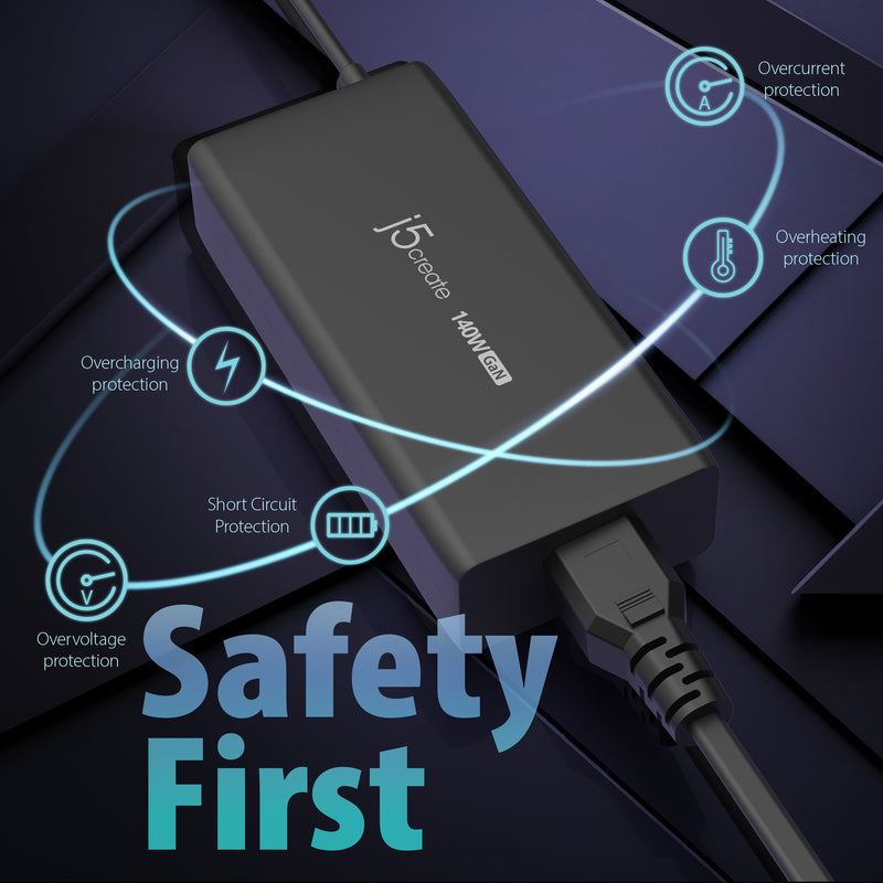 140W GAN PD 3.1 USB-C®-laddare