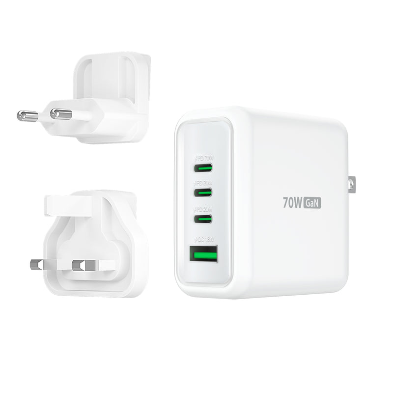 70W GaN USB-C® 4-Port Charger