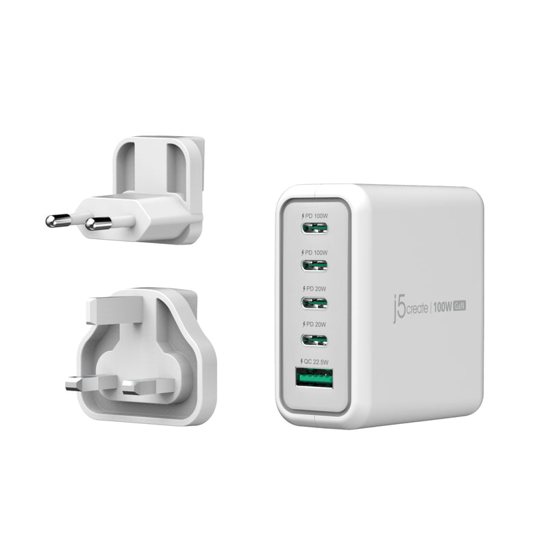 100W GaN USB-C® 5-Port Charger