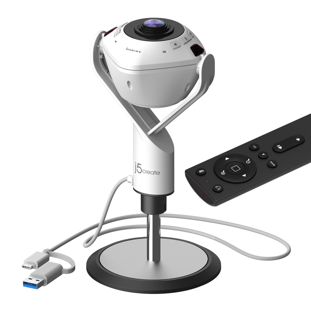 360°-AI-gesteuerte-Webcam mit Freisprecheinrichtung