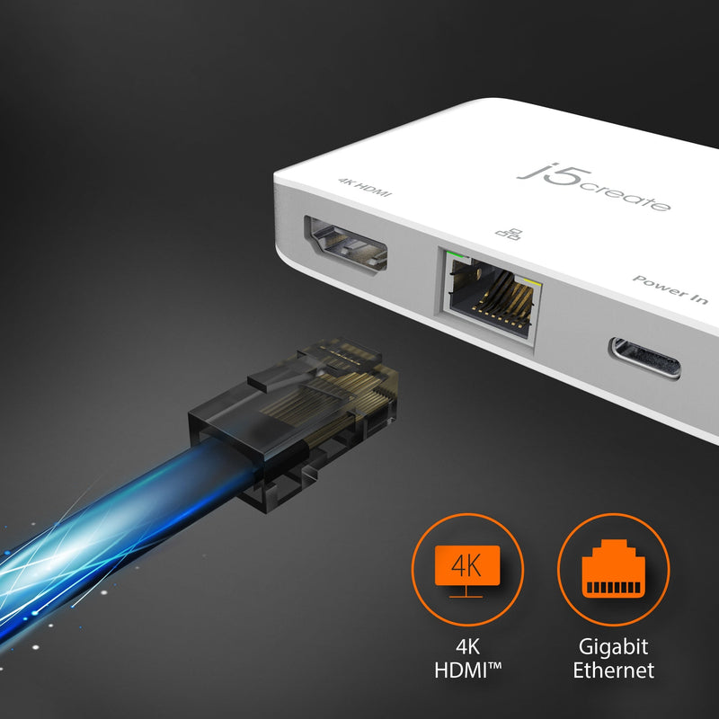 USB-C® naar 4K HDMI™ Ethernet Adapter