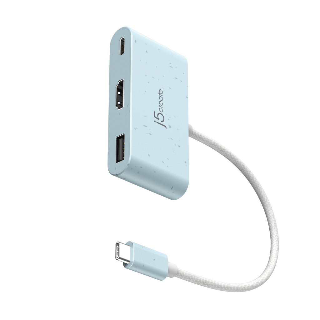 USB-C® til HDMI ™ & USB ™ Type-A med strømlevering