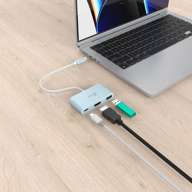 USB-C ® zu HDMI™ & USB™ Type-A mit Power Delimycket