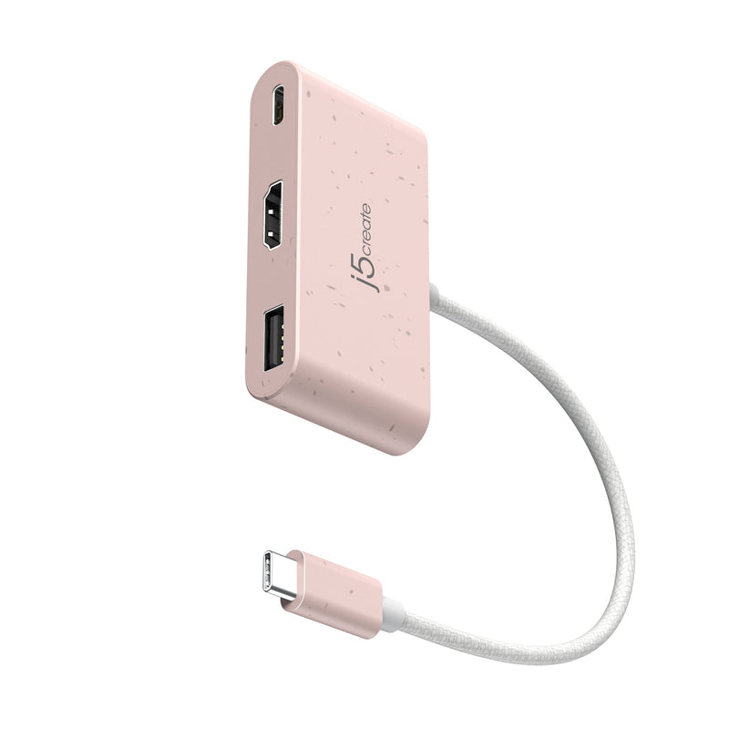 USB-C ® till HDMI™ och USB™ Type-A med Power Delimycket