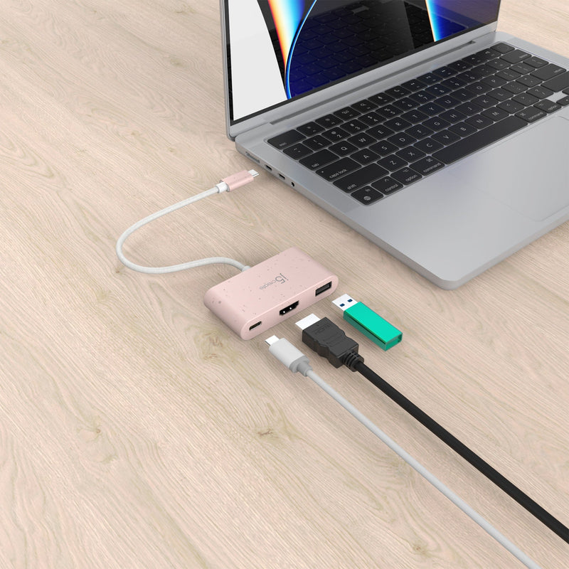 USB-C ® till HDMI™ och USB™ Type-A med Power Delimycket