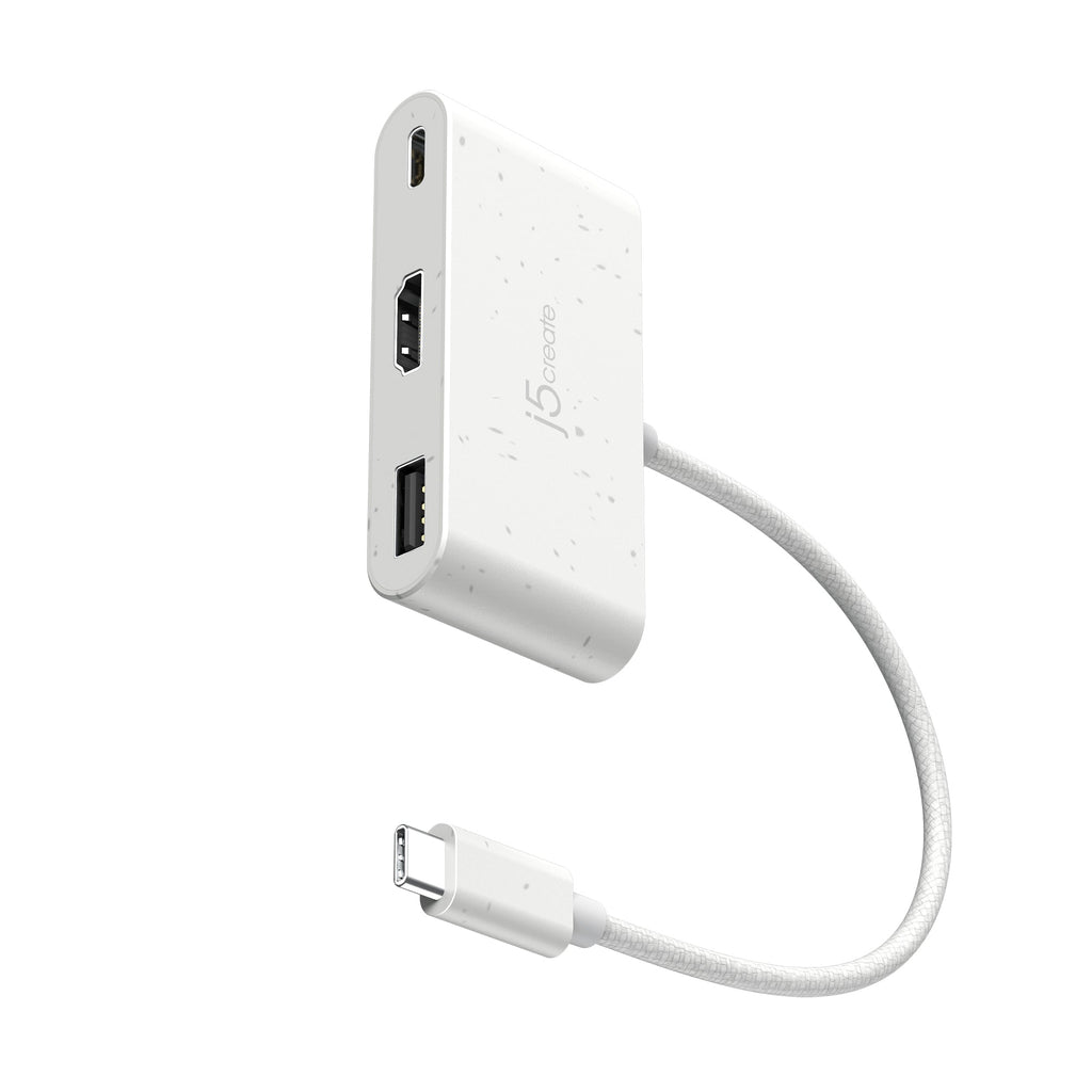 Eco-Friendly USB-C® to HDMI™ & USB™ Type-A with Power Delivery