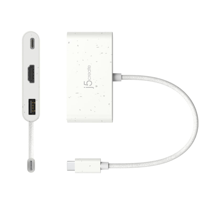 USB-C® til HDMI ™ & USB ™ Type-A med strømlevering