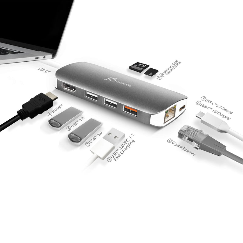 USB-C™ Multi Adapter (9 Functies in 1)