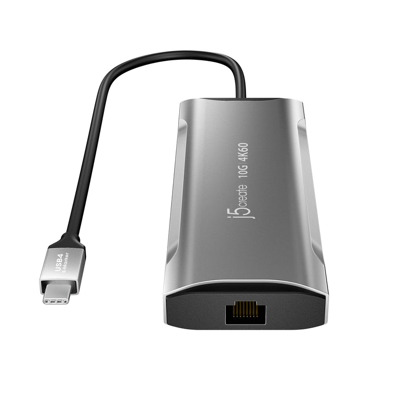 j5create JCD393 Mini Dock USB-C® 4K60 Elite 10Gbps, Gris Acier