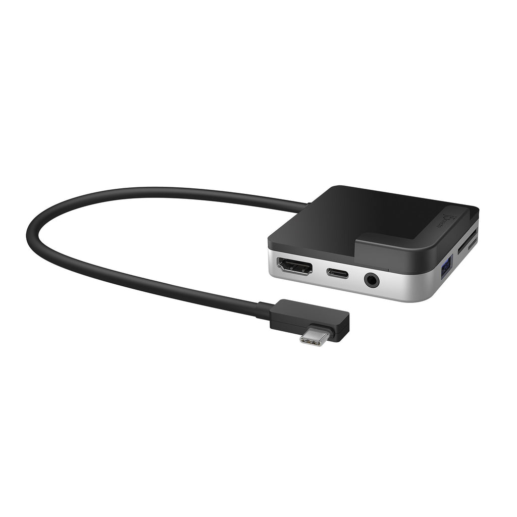 j5create JCD612 Dock de voyage pour iPad Pro® USB-C™ vers 4K 60 Hz HDMI™, comprend 1x port HDMI et 2x ports USB, noir et argent