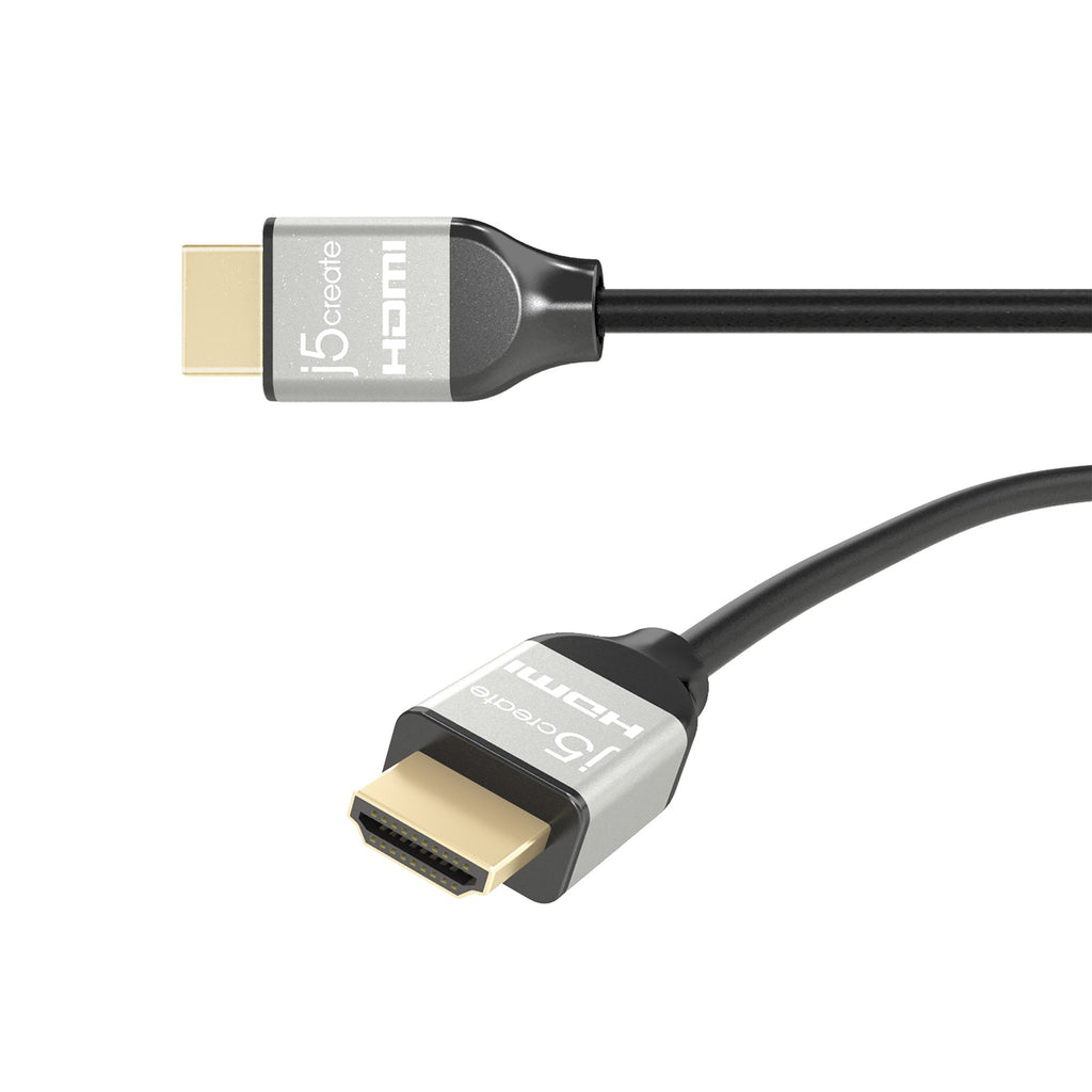 j5create JDC52 Câble HDMI™4K Ultra HD, Noir et Gris, 2 m