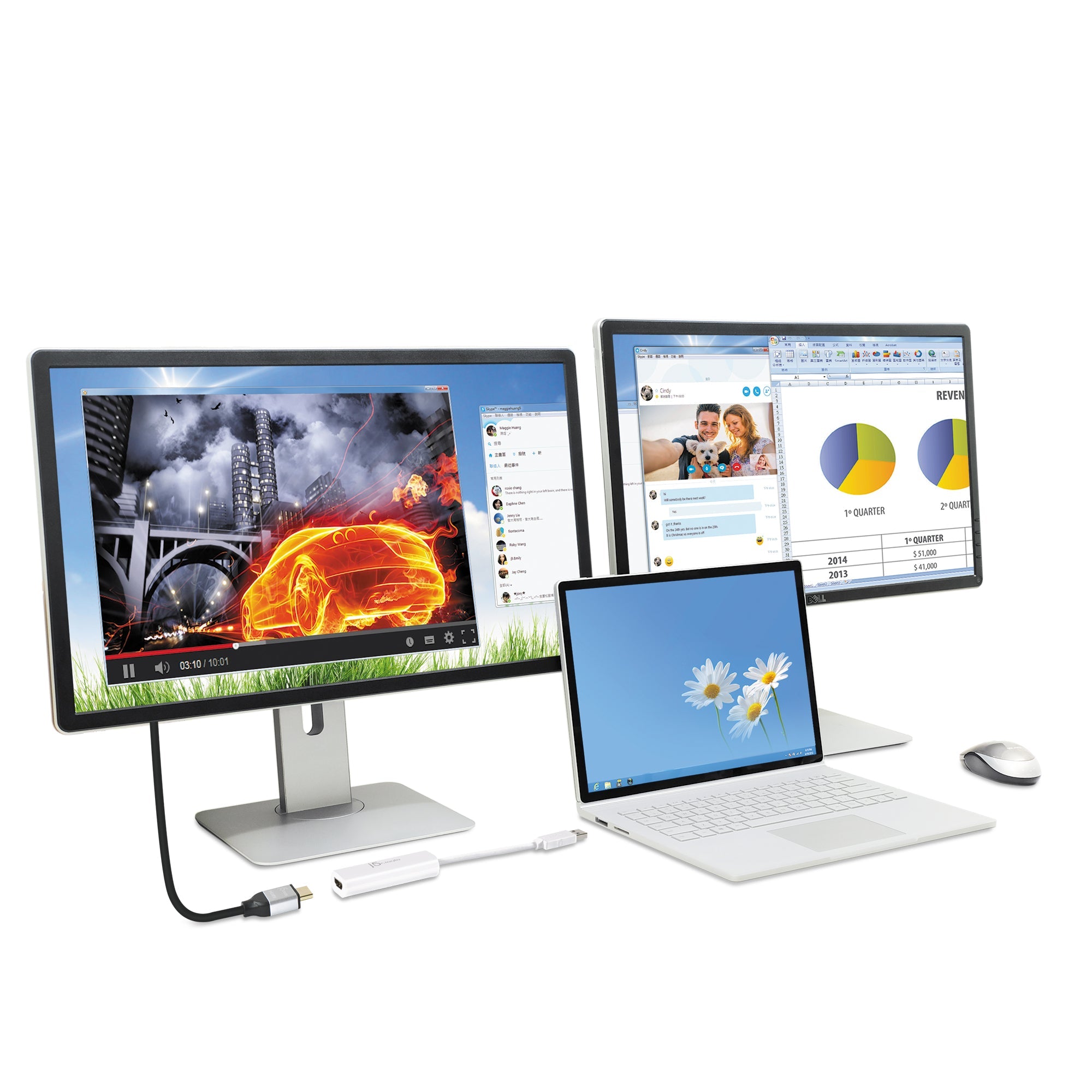 Computershare Screen Adapter USB ™ an HDMI ™ Multi-Monitor-Adapter – j5create Europe
