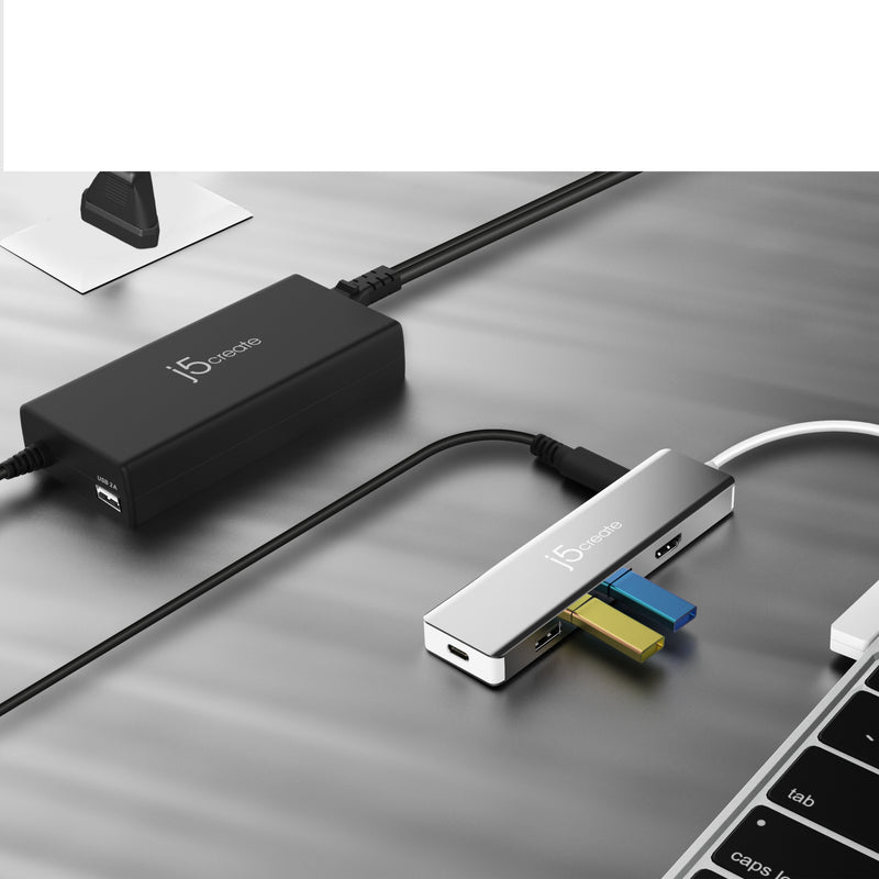 j5create JUP2290C Super Chargeur USB-C® 100W - EU, Noir, comprend un câble de 1,2 m