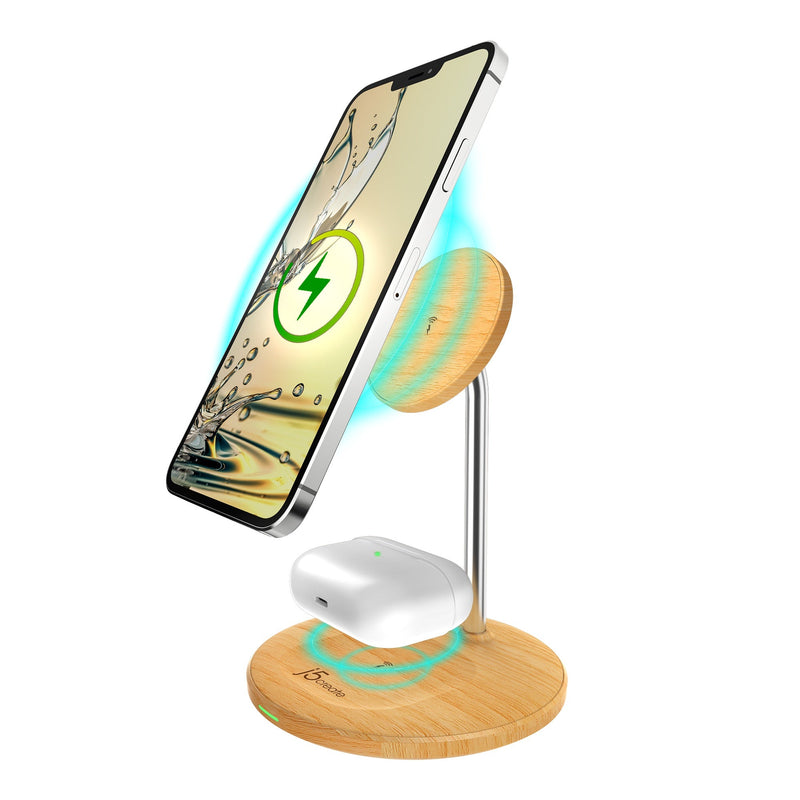 Legno Grain 2 - in - 1 Magnetic Wireless Charging Stand
