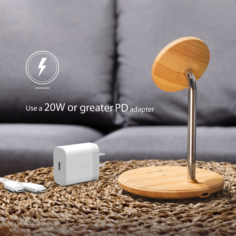 Legno Grain 2 - in - 1 Magnetic Wireless Charging Stand