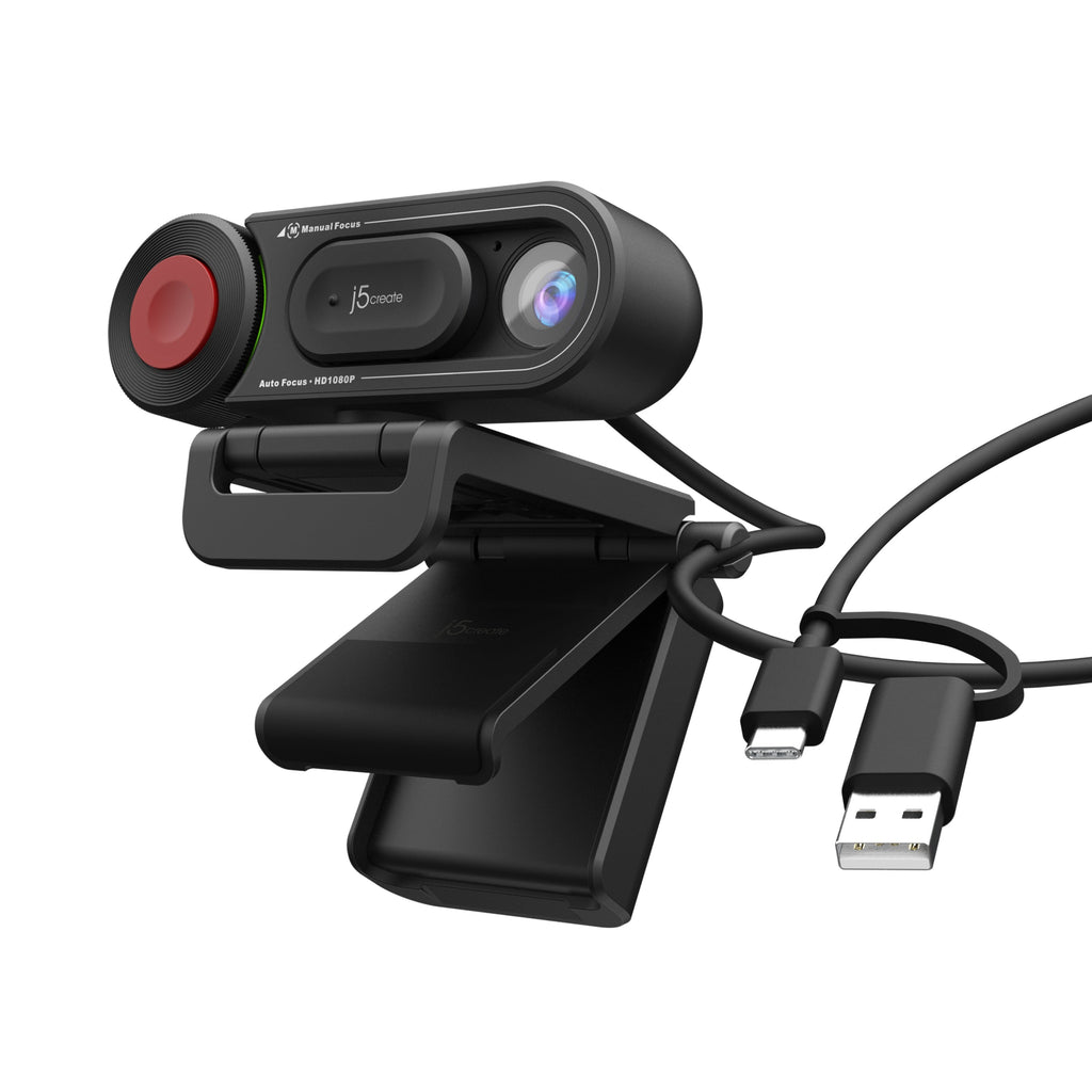 HD-webcam met schakelaar voor automatische en handmatige scherpstelling